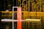 Time Pilot - Back Stage : Time Pilot is something I have wanted to shoot for some time, almost a year in fact.  I have to admit it was far more challenging then my mind would have ever lead me to believe.  The shot has inspirations from several sources including Rene Magritte and Storm Thorgerson.  The shot is all real and nothing has been ps'd into it.